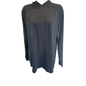 Fabletics large L black performance lightweight hooded pullover active running